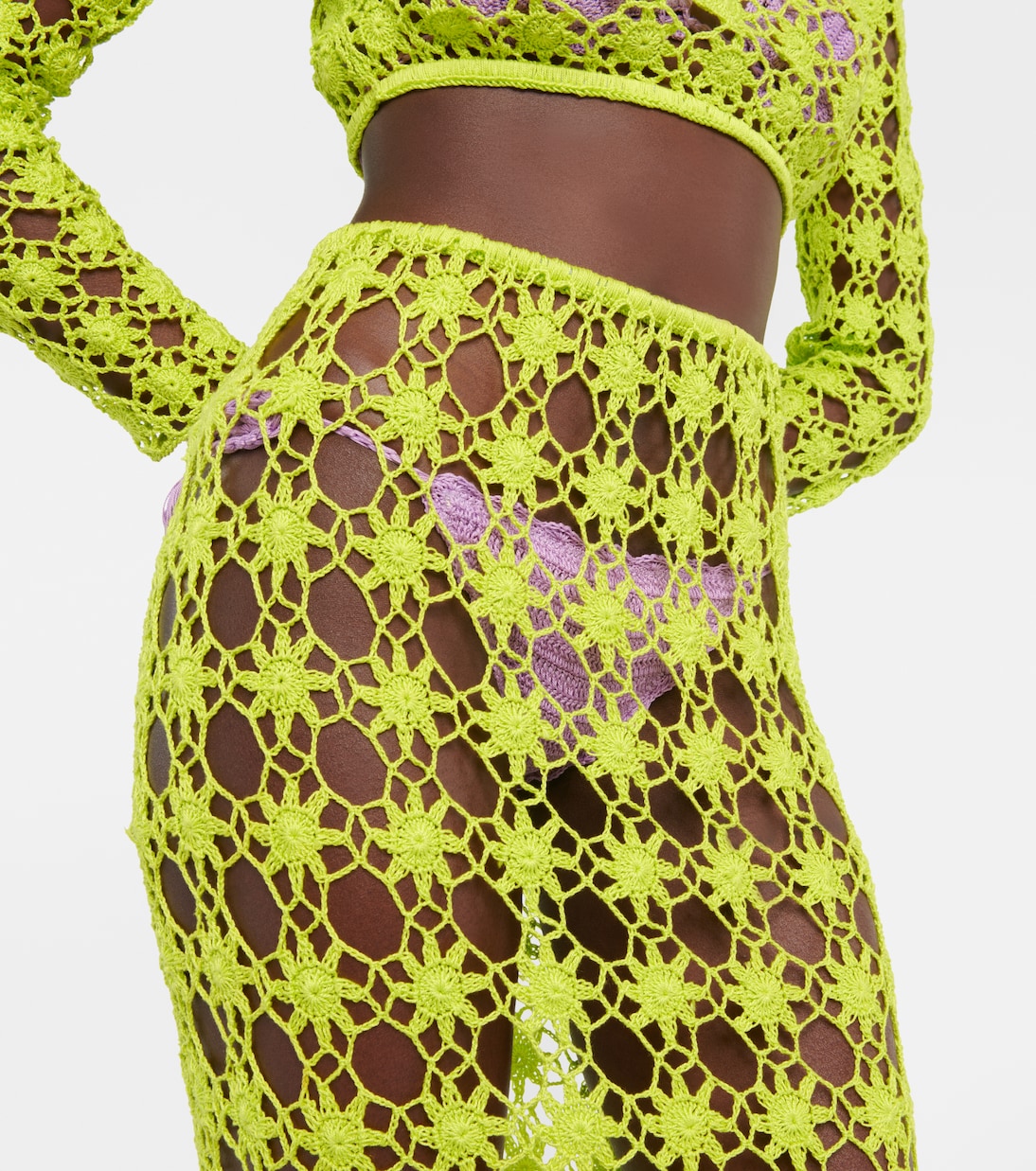 Bella crochet cotton maxi skirt | Anna Kosturova