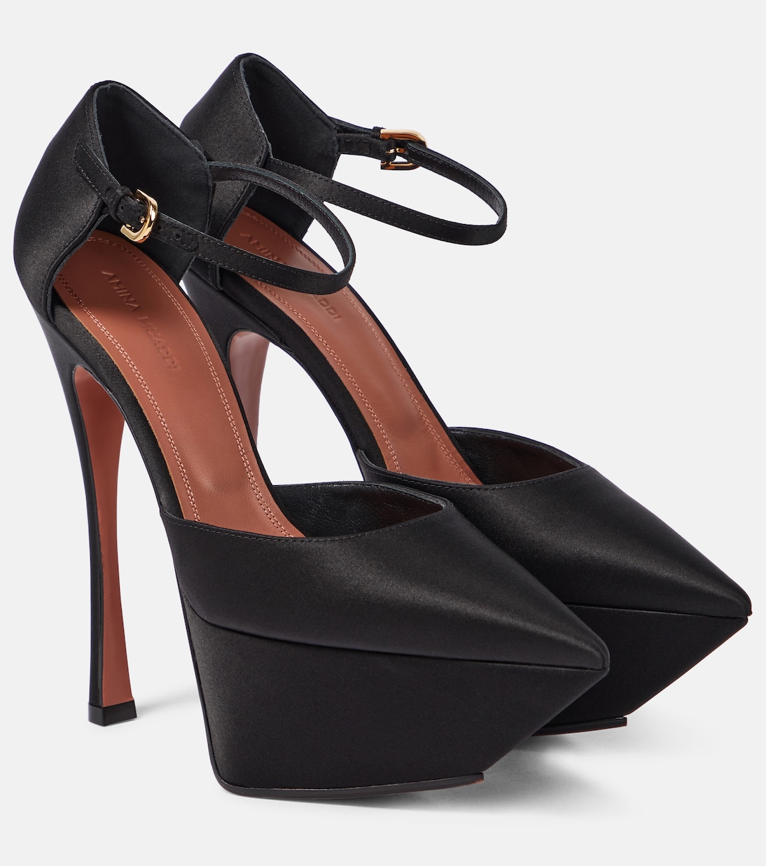Yigit satin platform pumps | Amina Muaddi