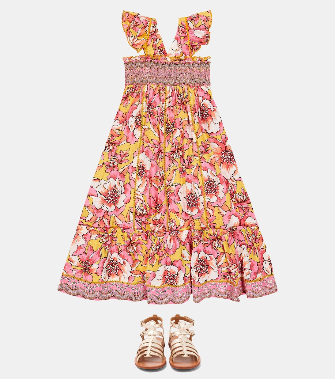 Abito Cindy in cotone con stampa | Poupette St Barth Kids