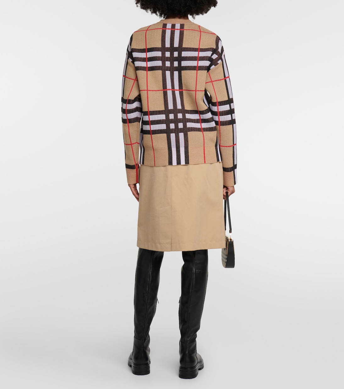 Jersey en mezcla de algodón a cuadros | Burberry