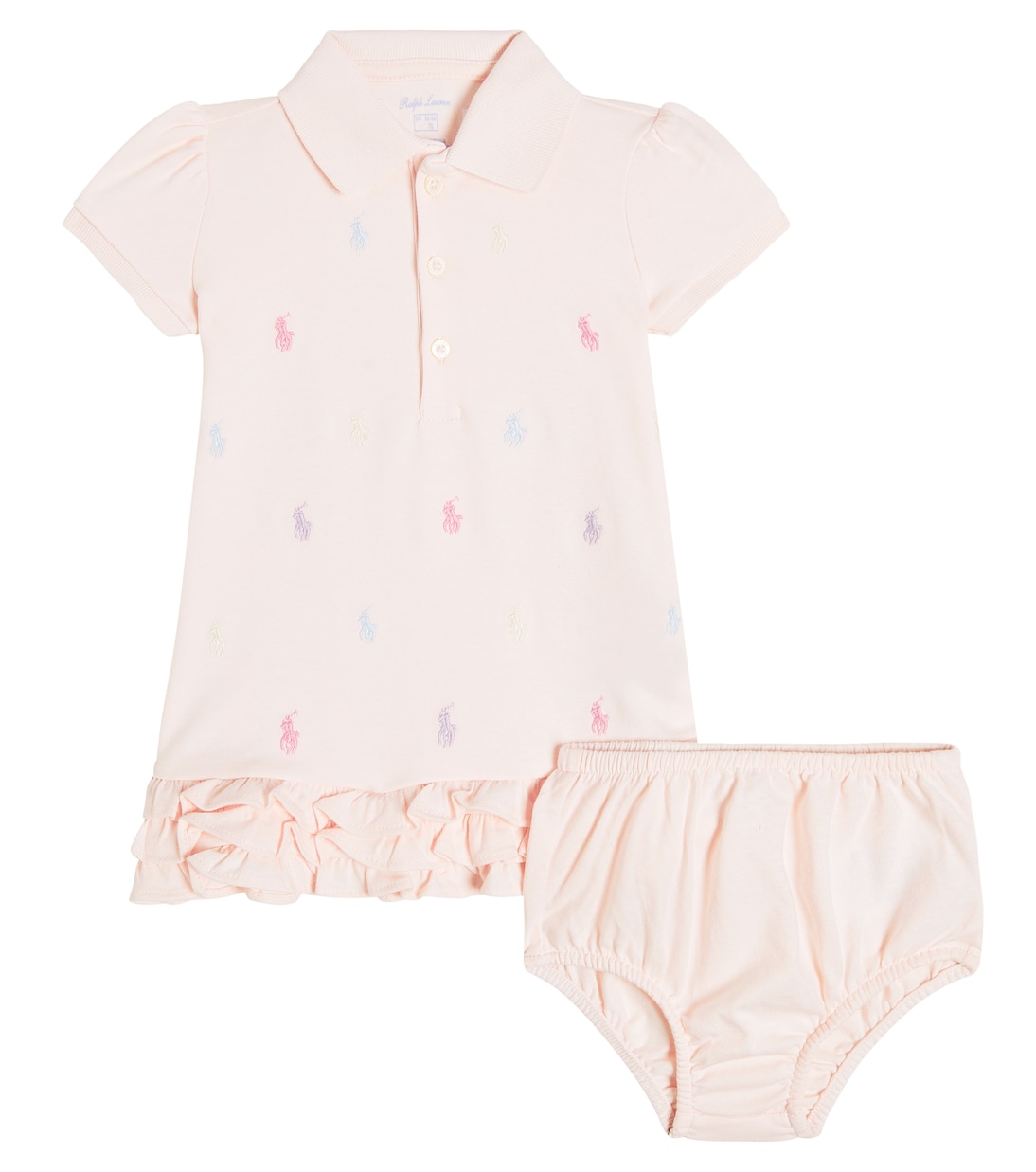 Baby Schiffli cotton dress and bloomers set | Polo Ralph Lauren Kids