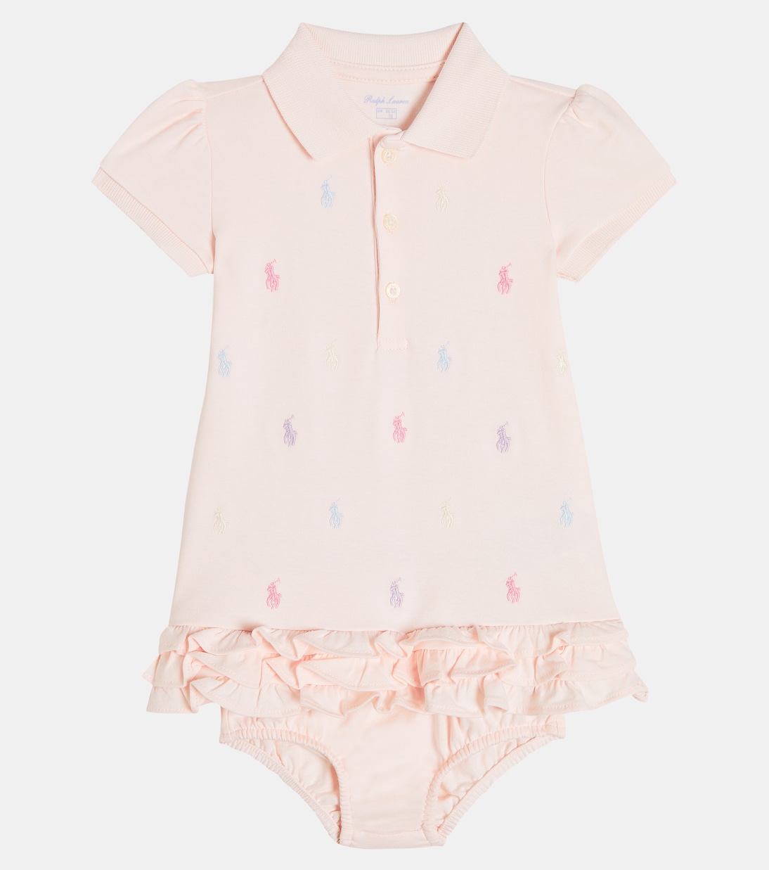 Baby Schiffli cotton dress and bloomers set | Polo Ralph Lauren Kids