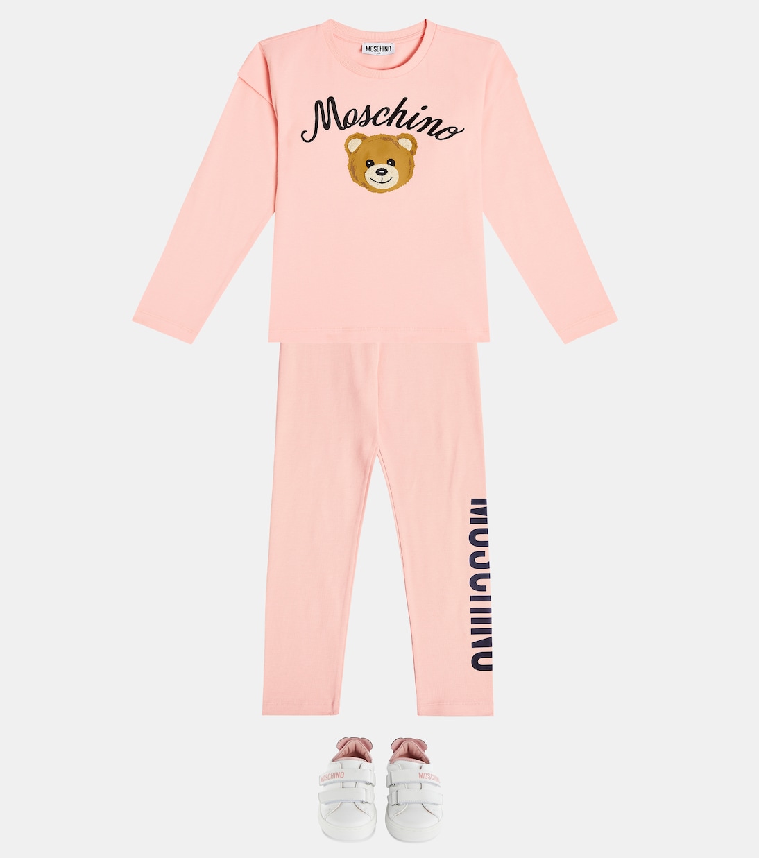 Leggings in jersey di misto cotone | Moschino Kids