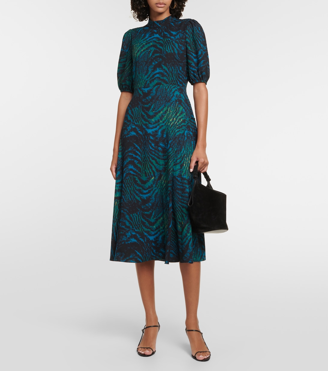 Robe midi Nella en crêpe | Diane von Furstenberg
