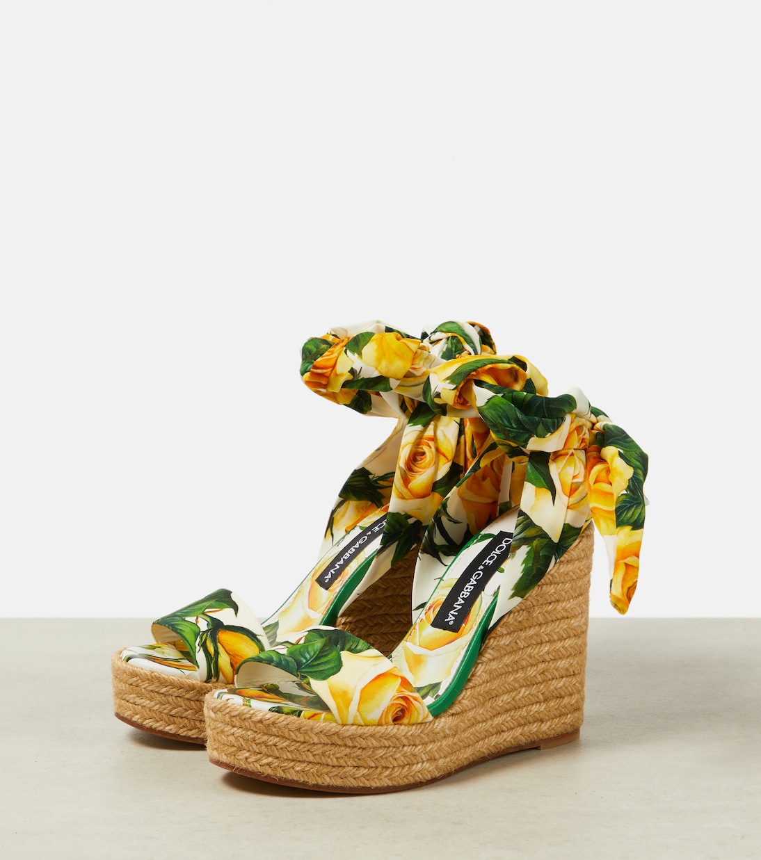 Espadrille-Sandalen aus Satin | Dolce&Gabbana