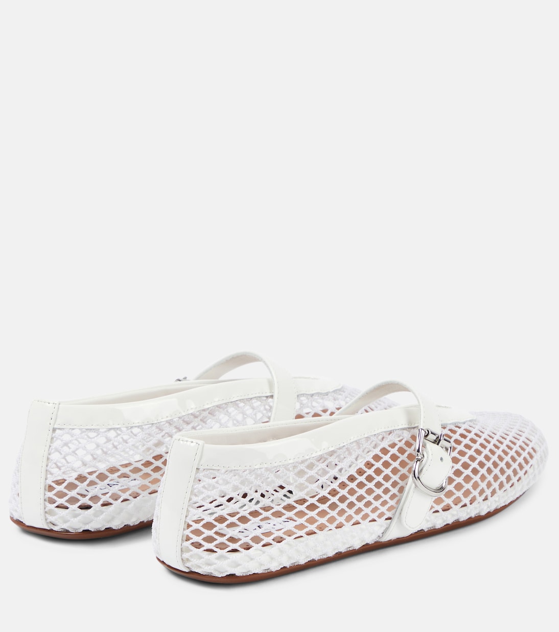 Ballerine in mesh con pelle | Alaïa