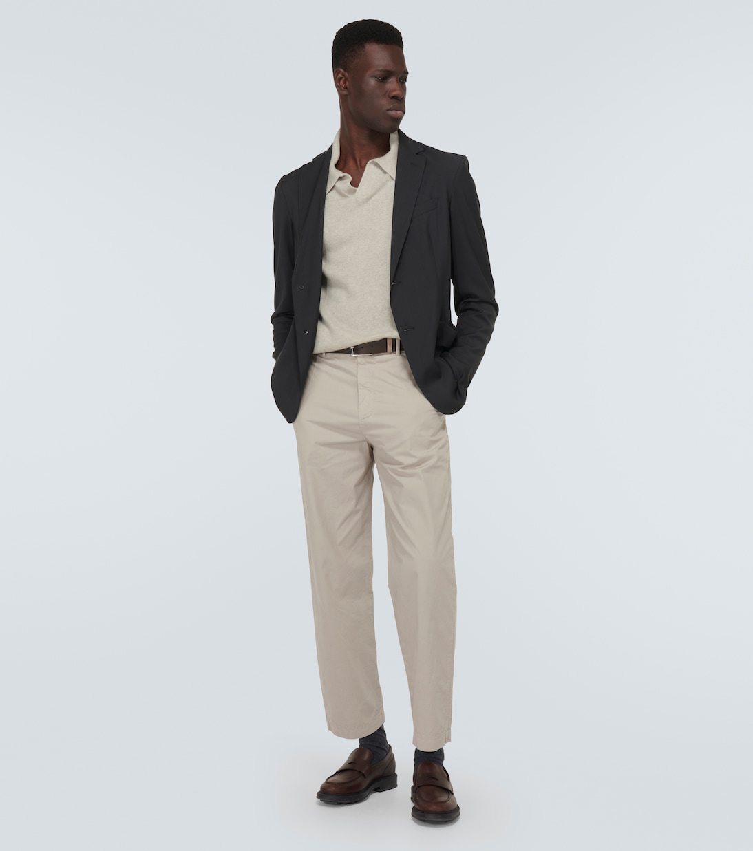Pantalones chinos Canasta de algodón con tiro medio | Barena Venezia