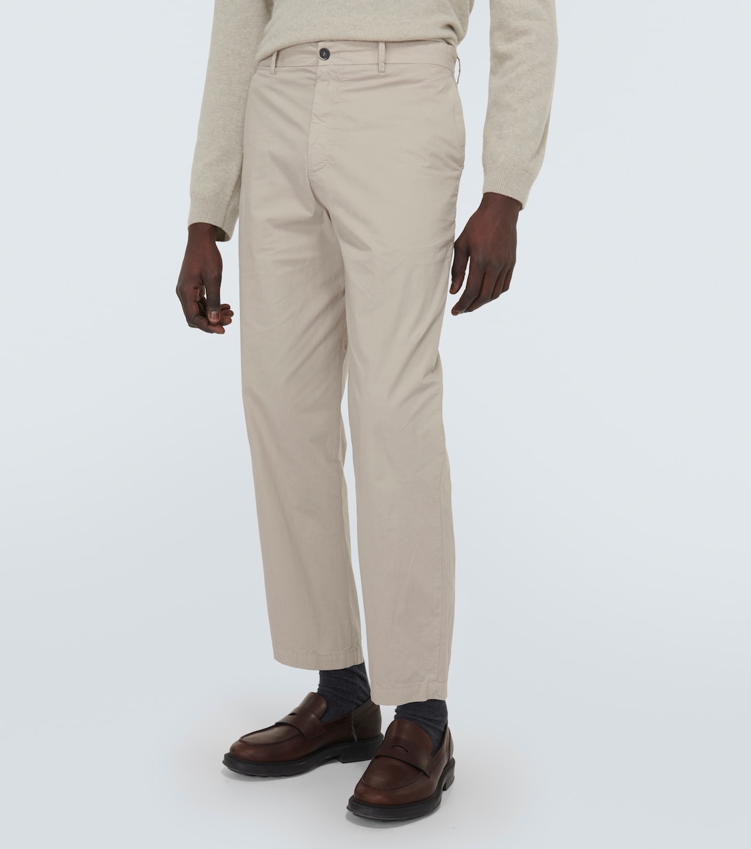 Pantalones chinos Canasta de algodón con tiro medio | Barena Venezia