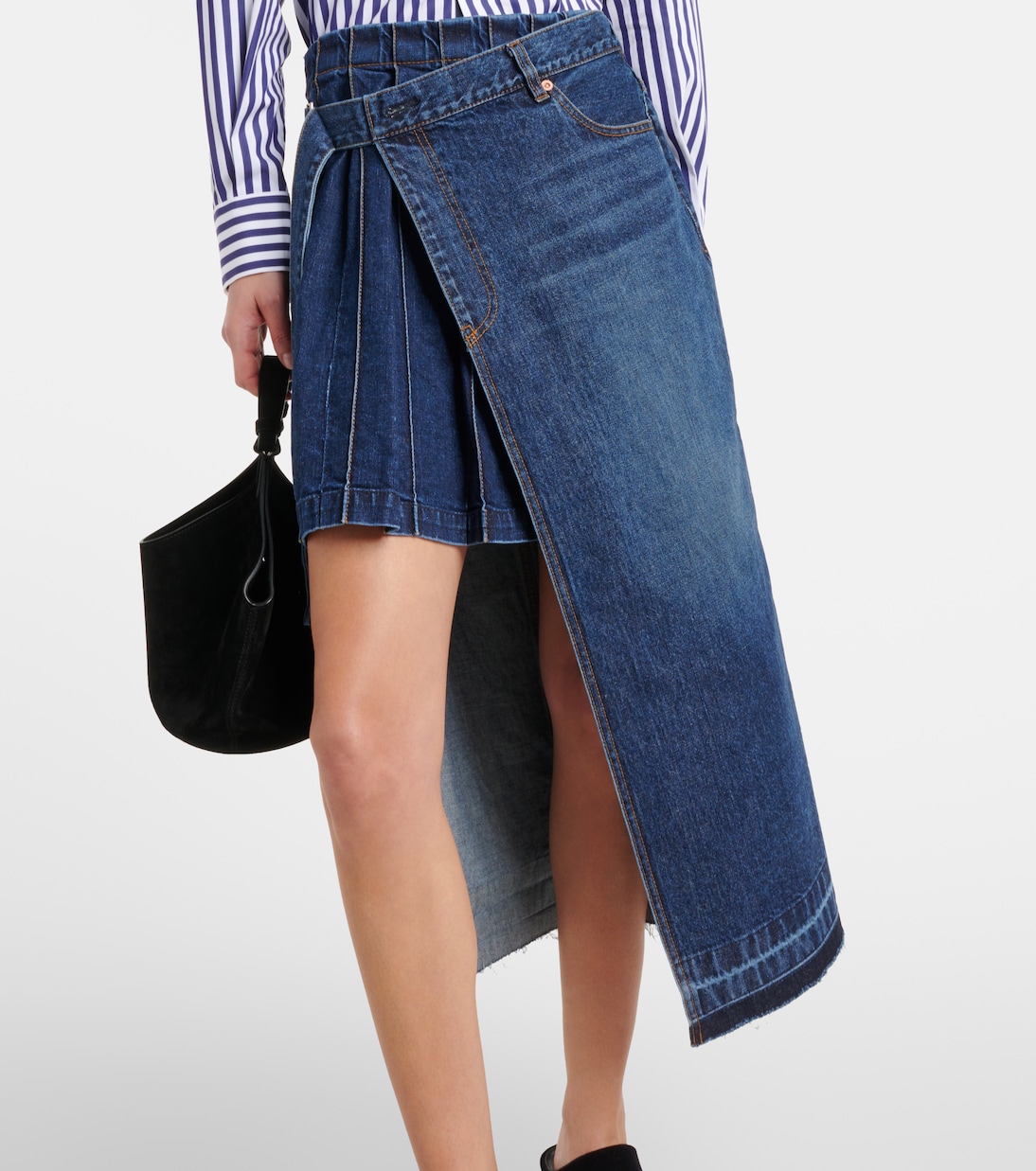 Gonna midi asimmetrica di jeans | Sacai