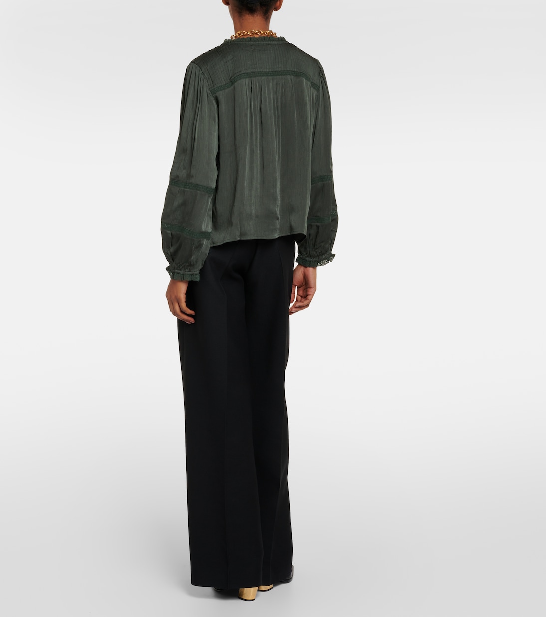 Koren lace-trimmed blouse | Velvet