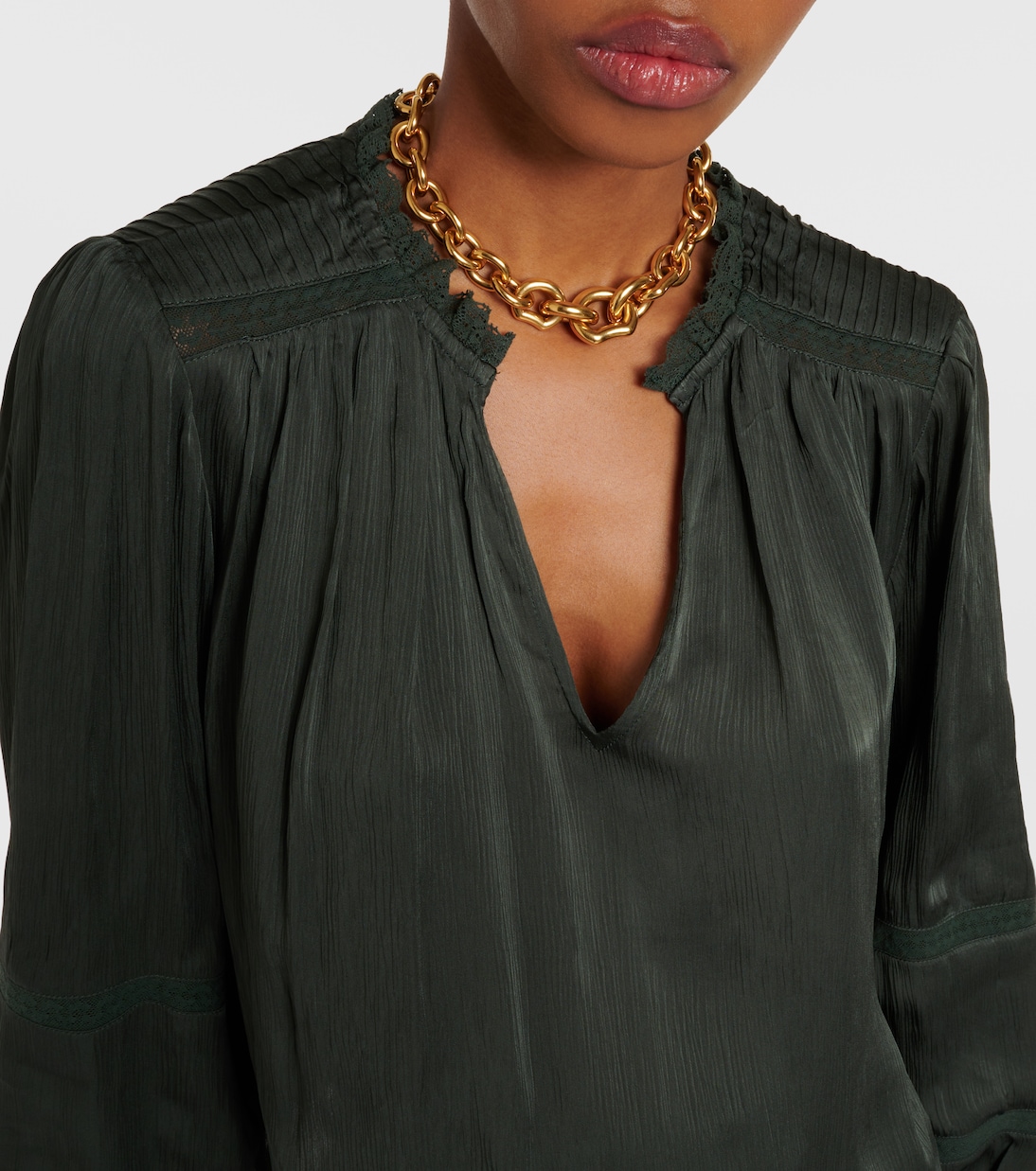 Koren lace-trimmed blouse | Velvet