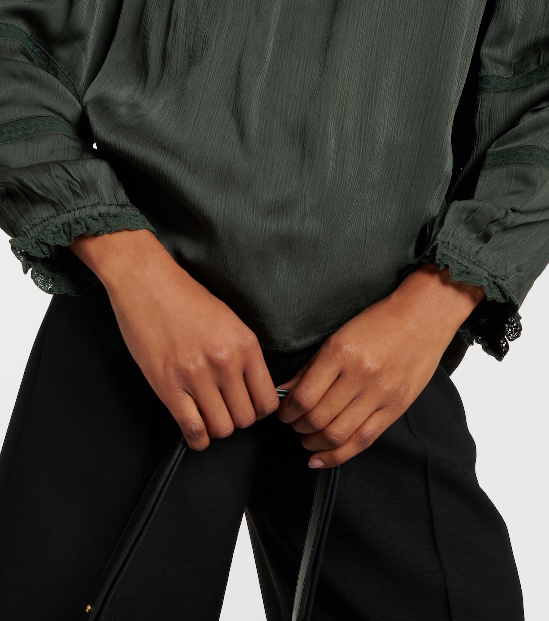 Koren lace-trimmed blouse | Velvet