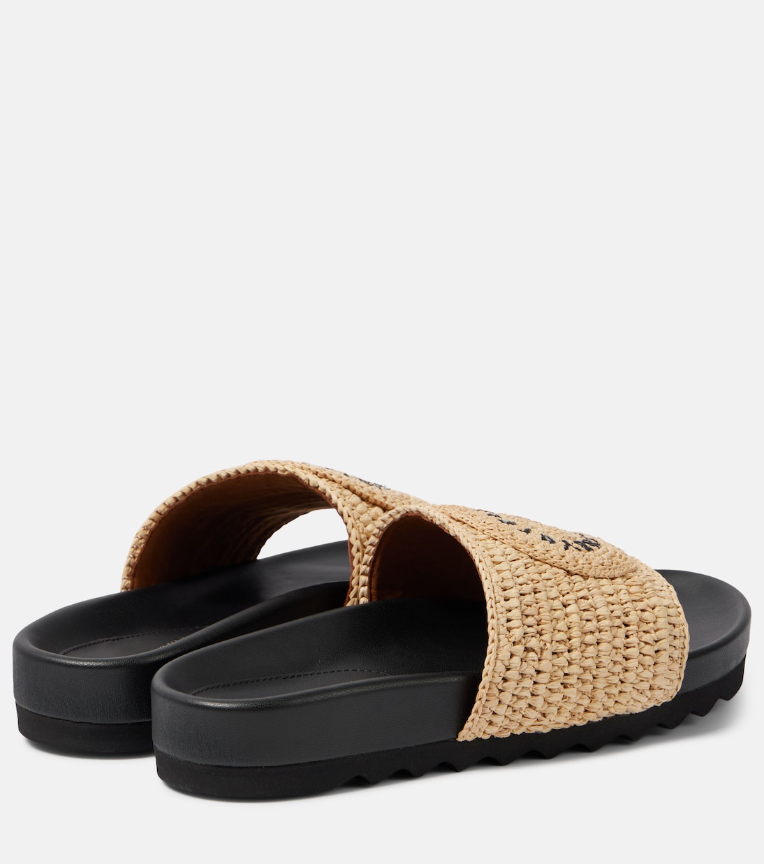 Elyse logo raffia slides | Stella McCartney