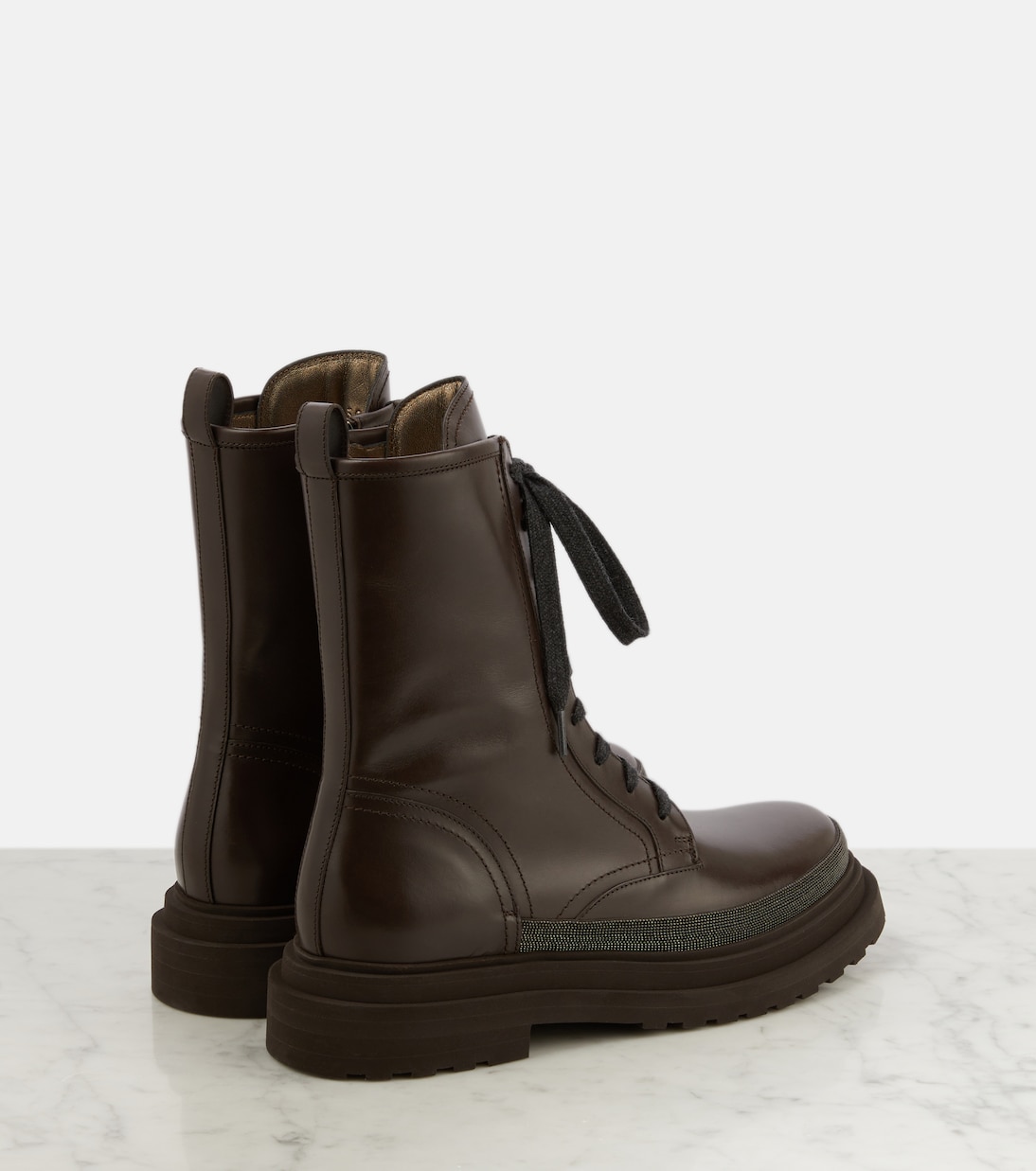Schnürstiefel Monili aus Leder | Brunello Cucinelli