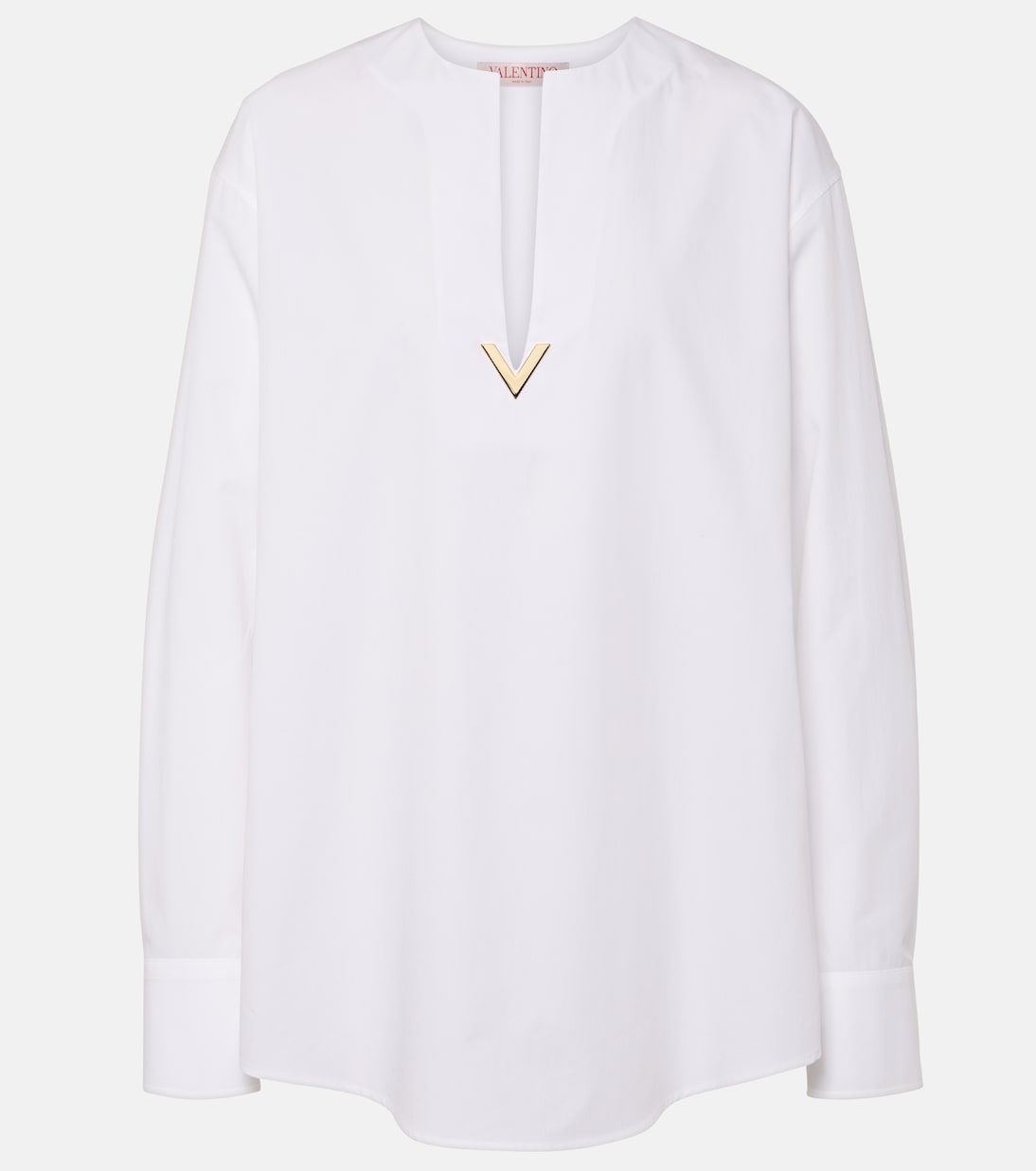 VGold cotton poplin top | Valentino