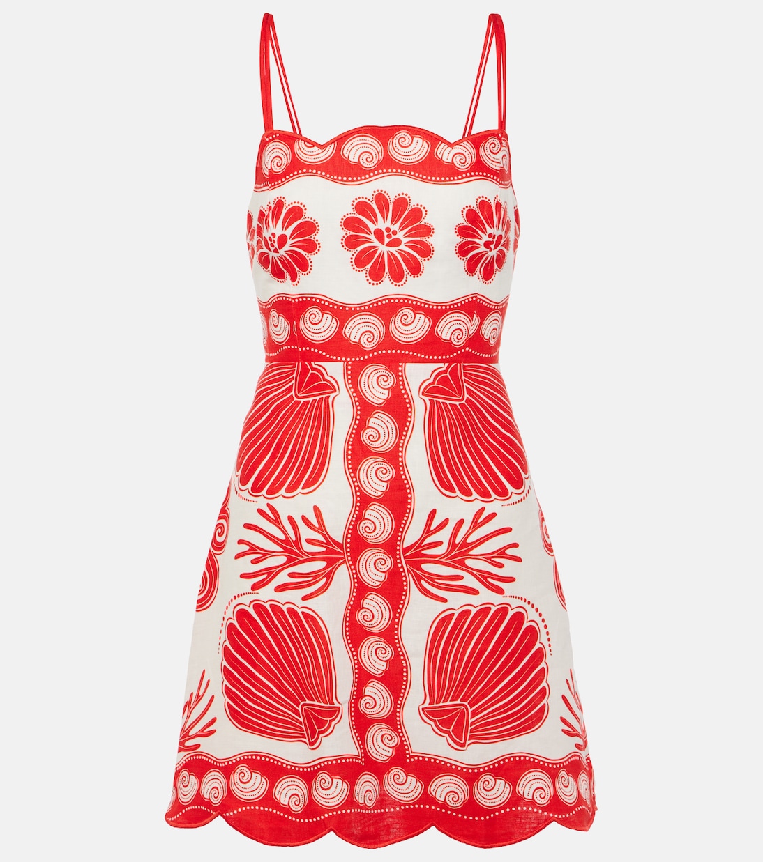 Minikleid Ainika Shell aus Leinen | Farm Rio