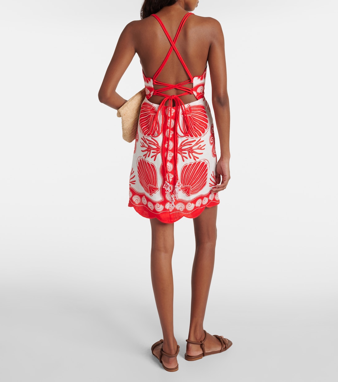Minikleid Ainika Shell aus Leinen | Farm Rio