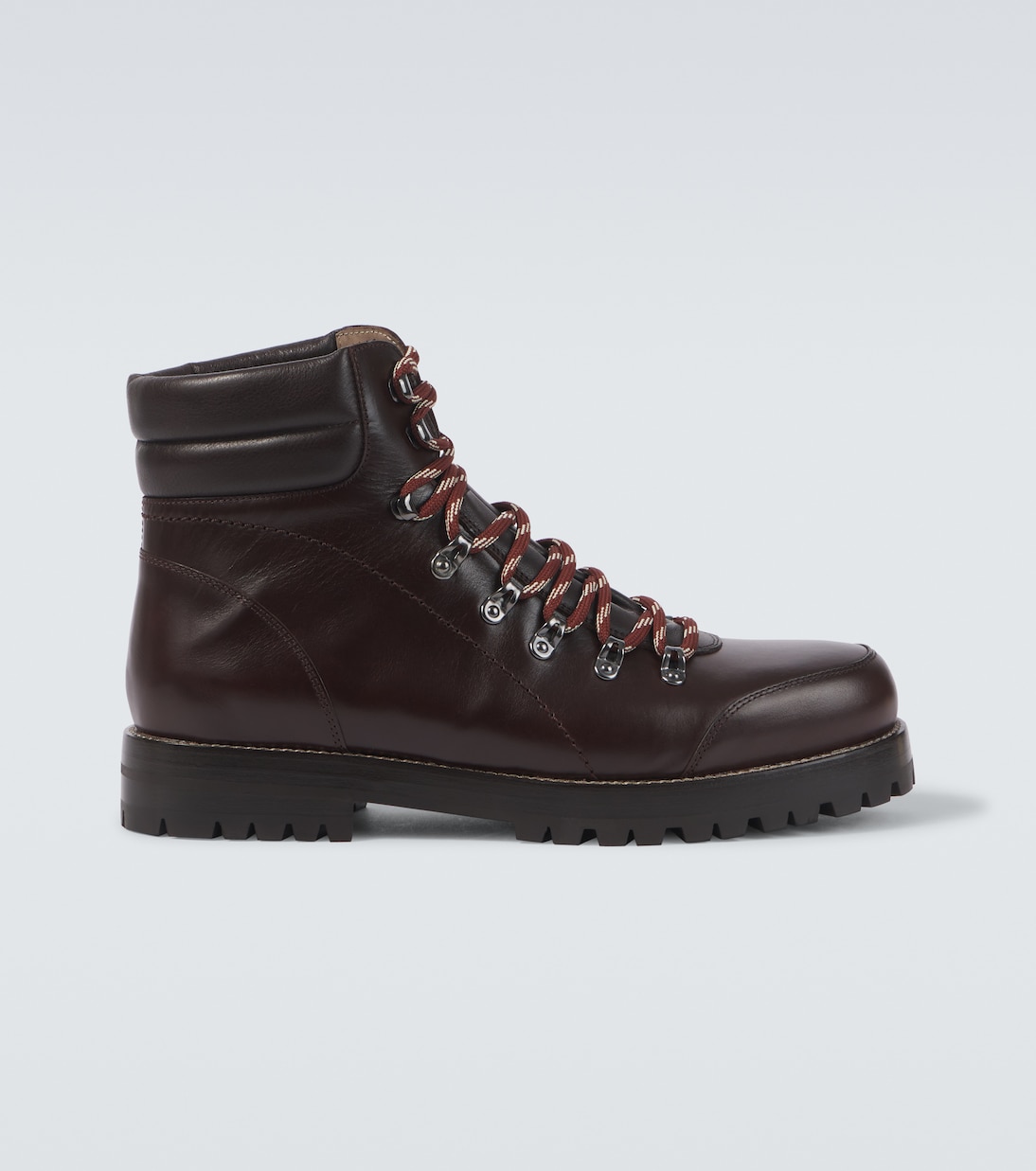 Janka leather lace up boots in brown Manolo Blahnik Mytheresa