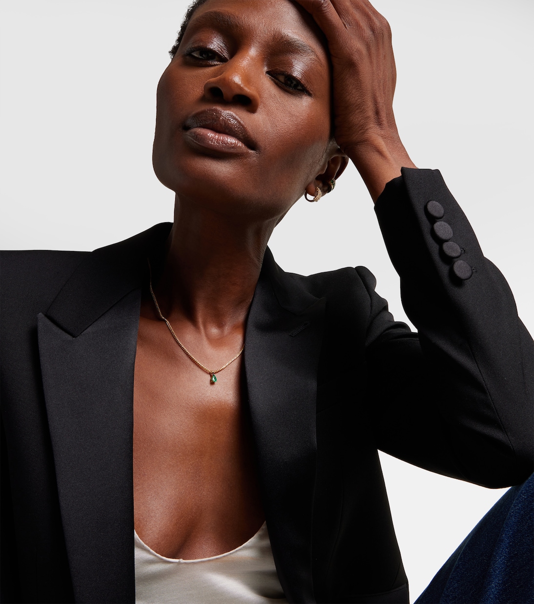 Collier en or 18 ct et émeraude | Anita Ko