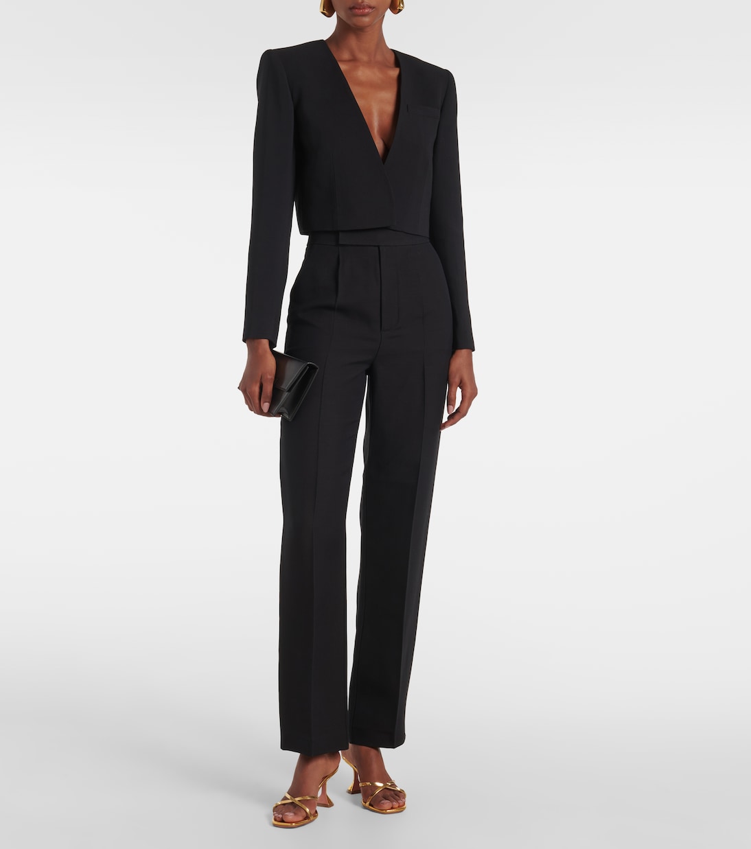 Cropped silk and wool jacket | Roland Mouret
