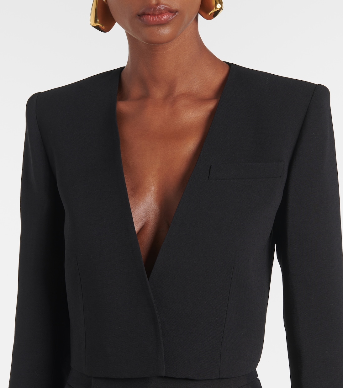 Cropped silk and wool jacket | Roland Mouret