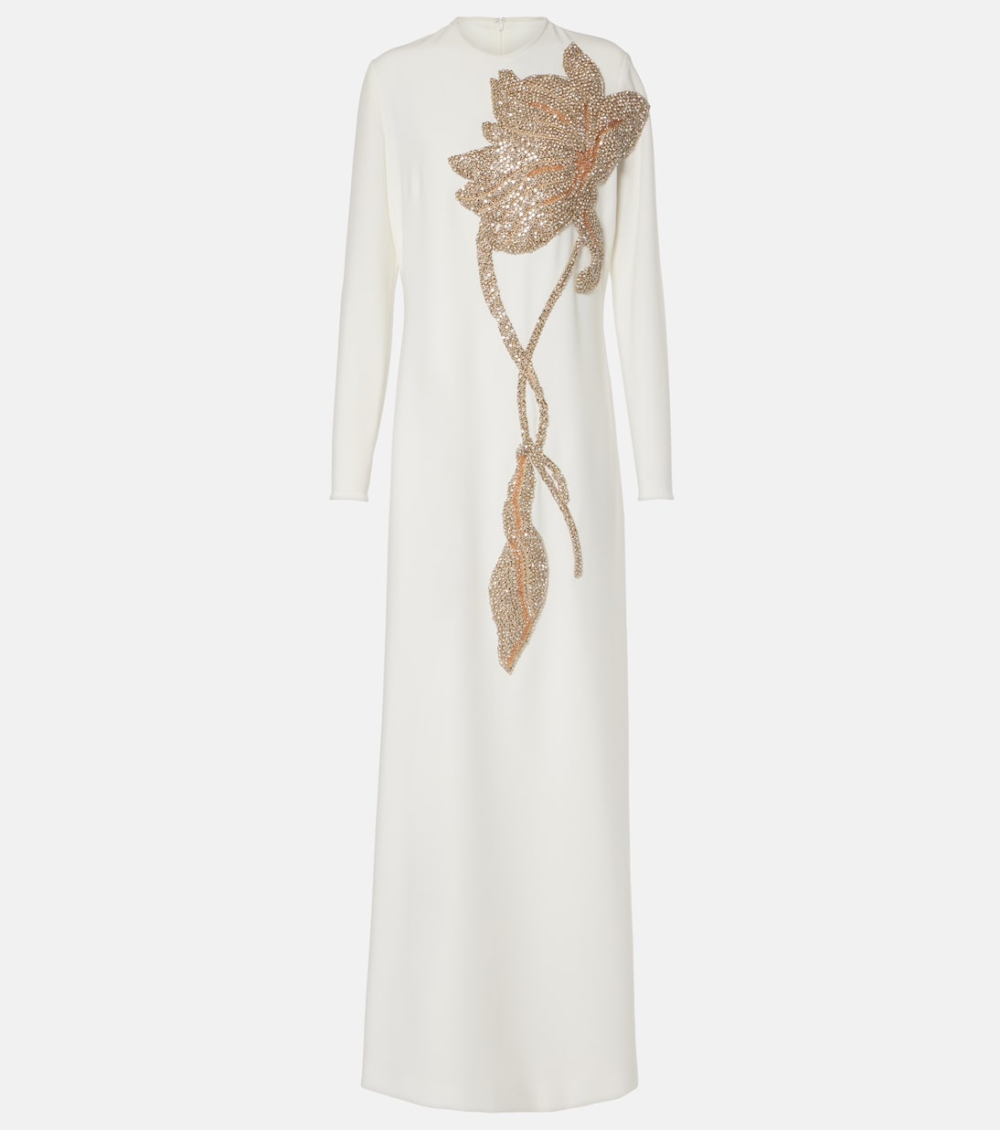 Vestido de fiesta de crepé adornado | Costarellos