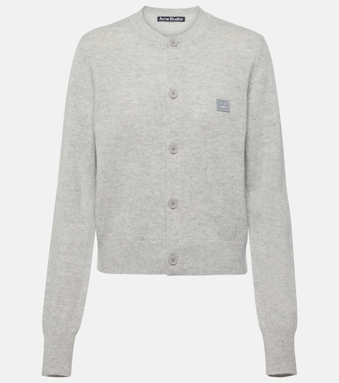 Face crewneck wool cardigan | Acne Studios