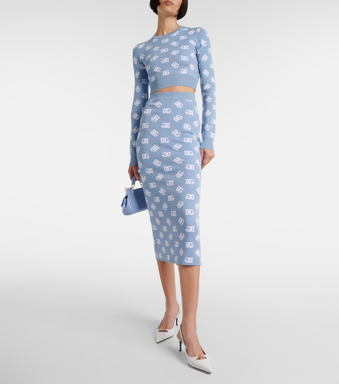 Jupe midi à logo | Dolce&Gabbana