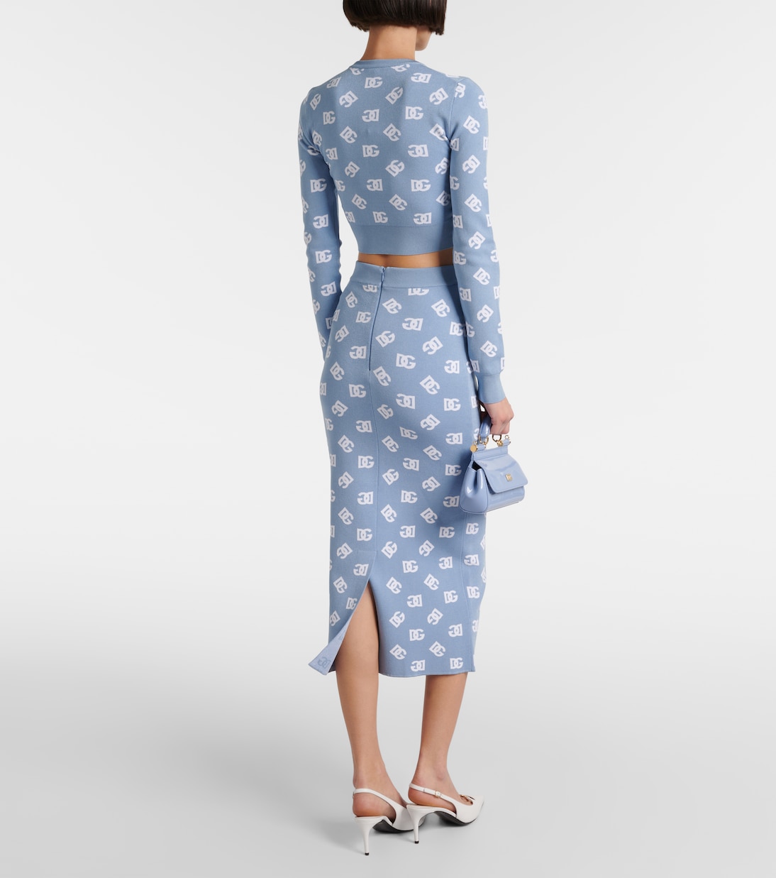 Jupe midi à logo | Dolce&Gabbana