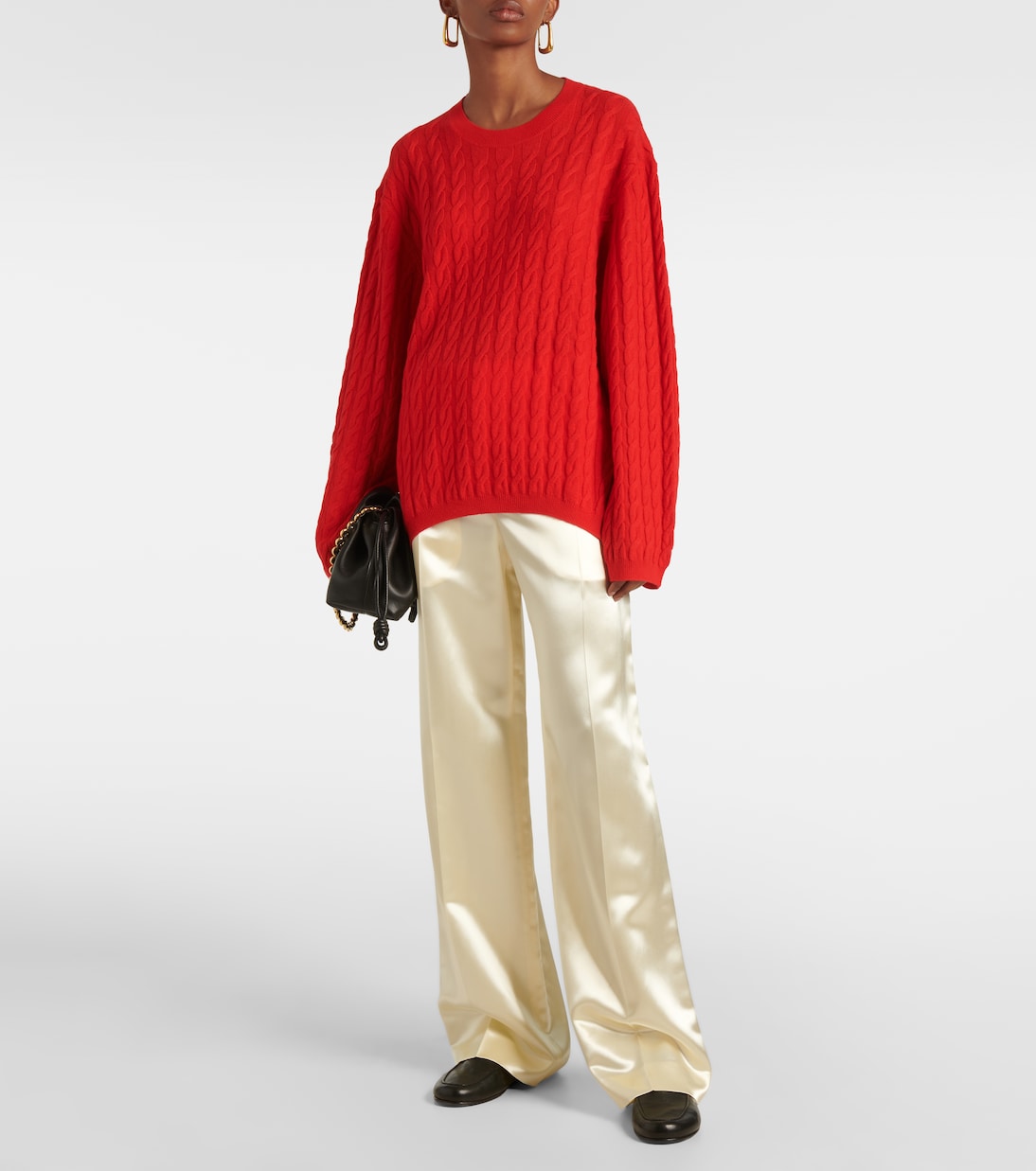 Cable-knit wool and cashmere sweater | Jardin des Orangers