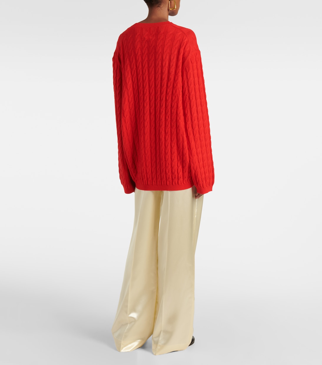 Cable-knit wool and cashmere sweater | Jardin des Orangers