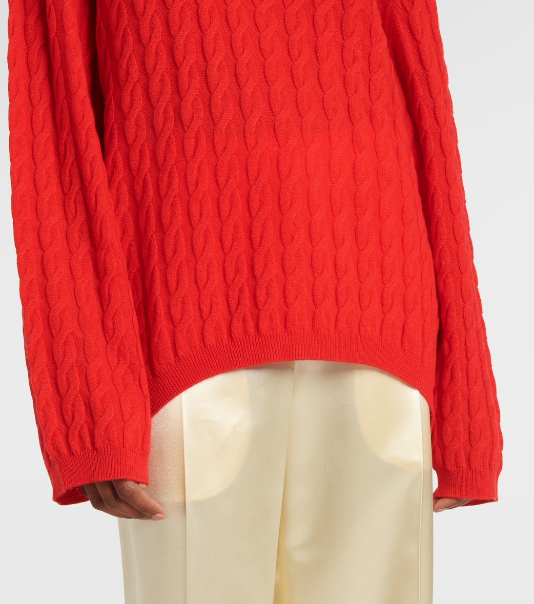 Cable-knit wool and cashmere sweater | Jardin des Orangers