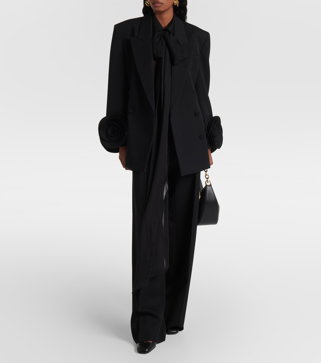 Grisaille virgin wool straight pants | Valentino