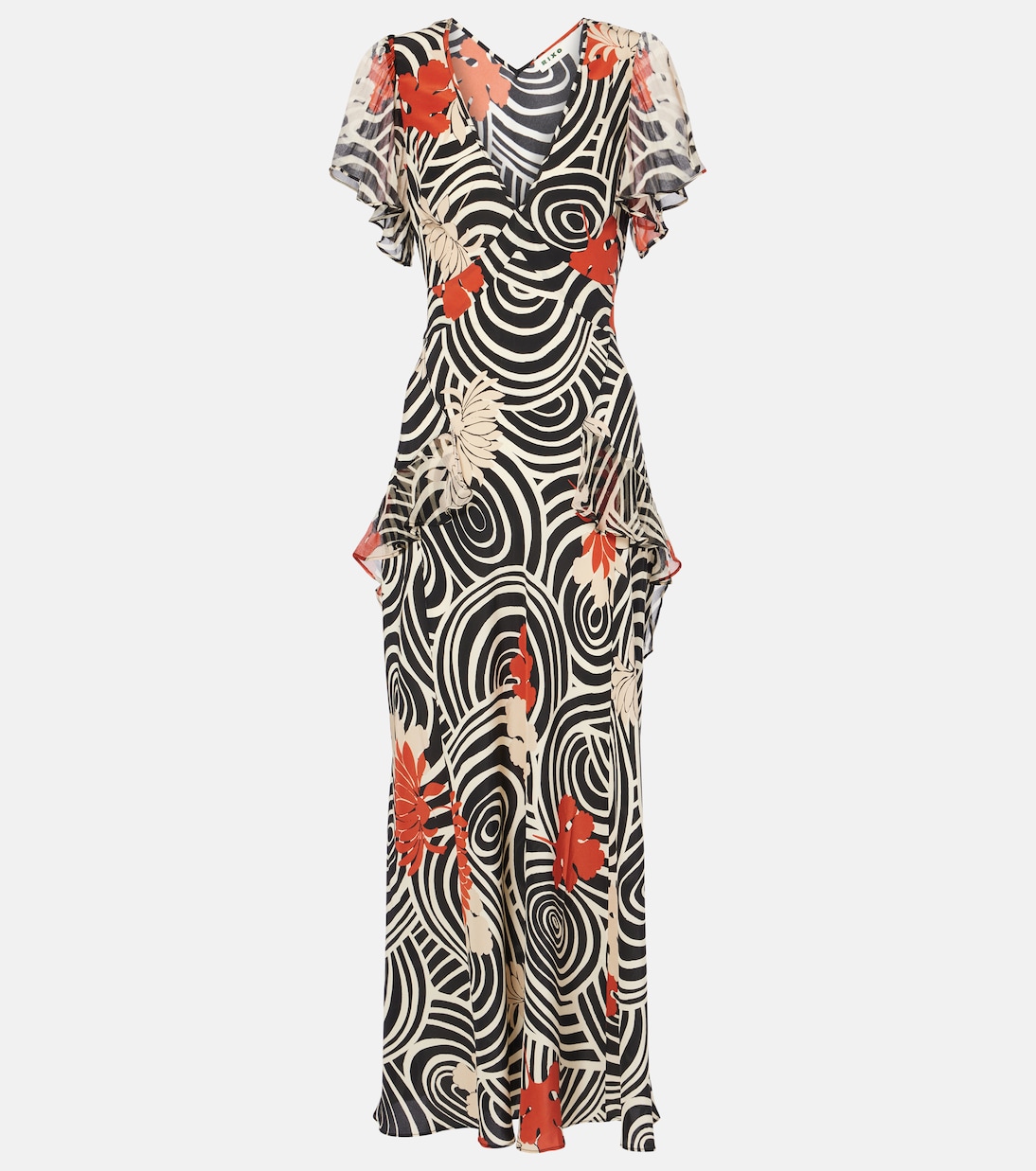 Bedrucktes Maxikleid Evie aus Seide | Rixo