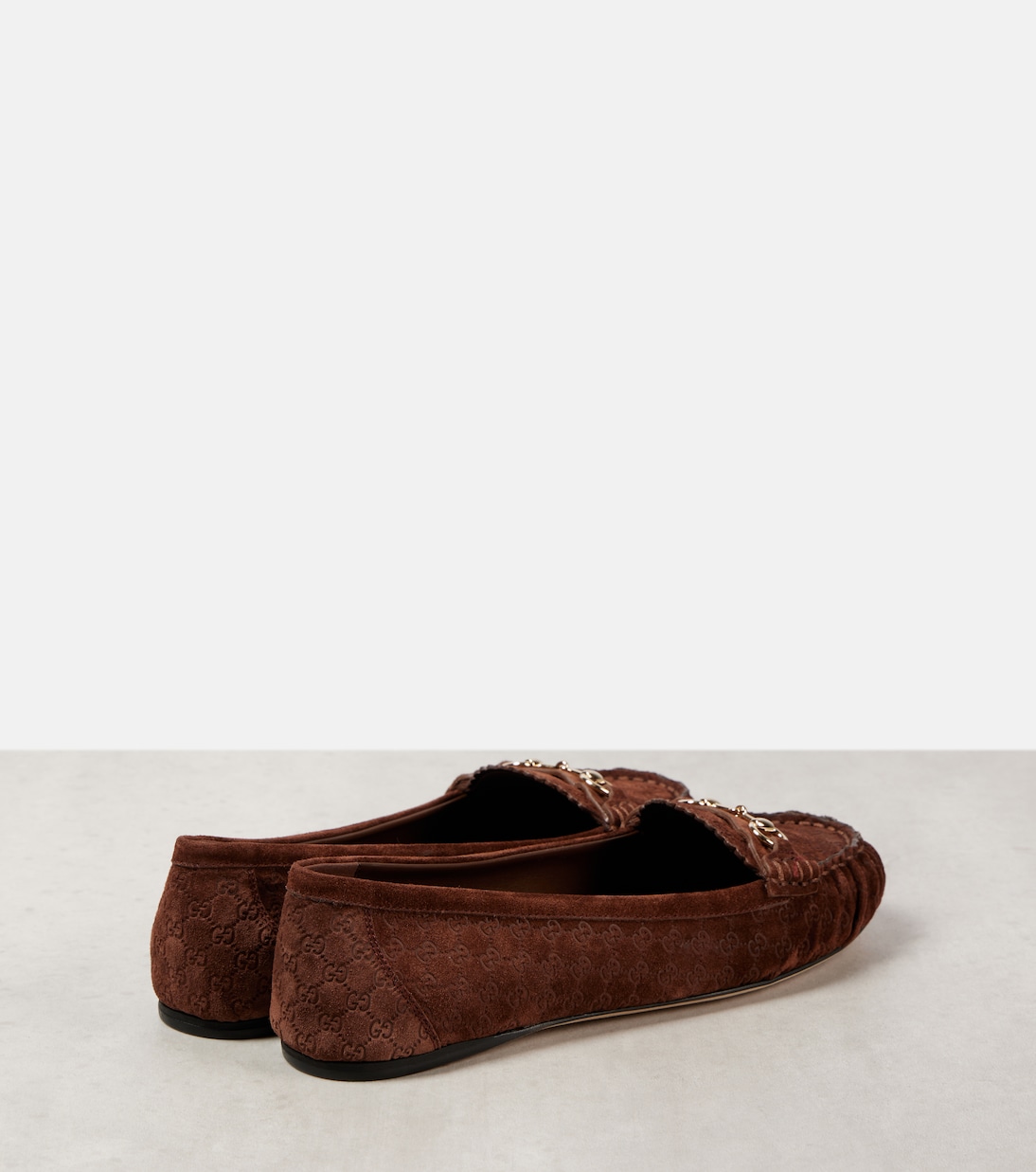 GG Horsebit suede ballet flats | Gucci