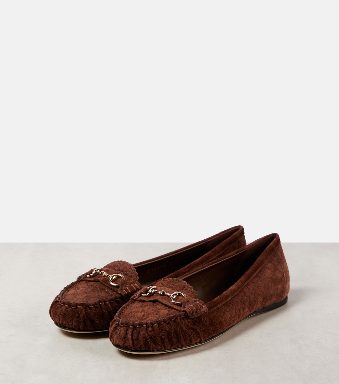 GG Horsebit suede ballet flats | Gucci
