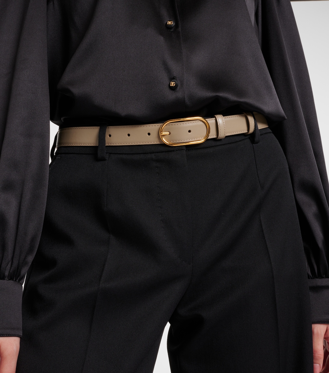 Cintura in pelle autentica Dolce & Gabbana per stile giovane e moderno