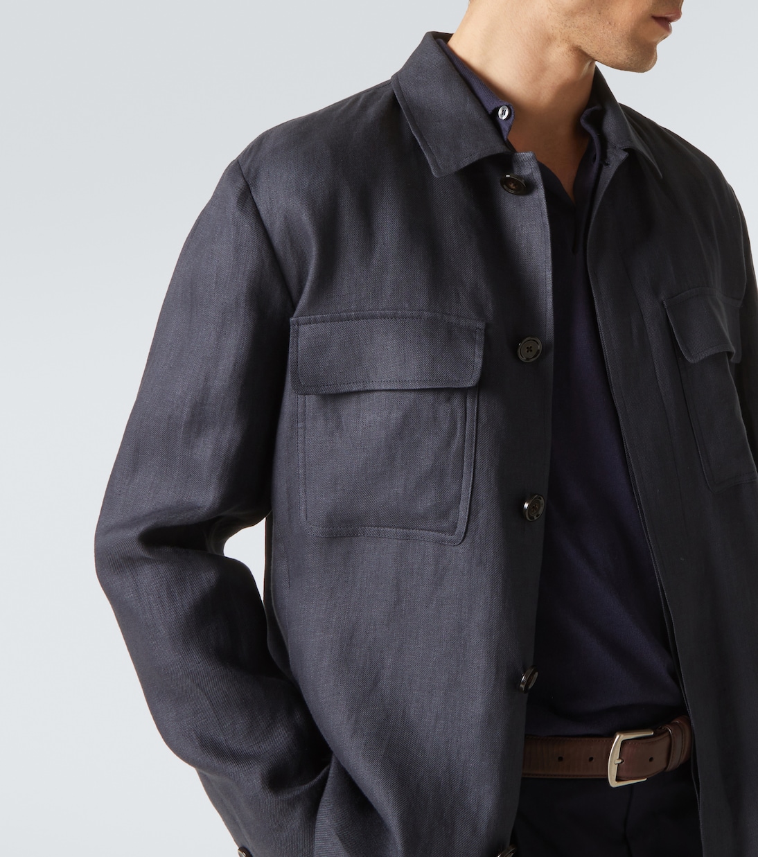 Hemdjacke aus Leinen | Lardini