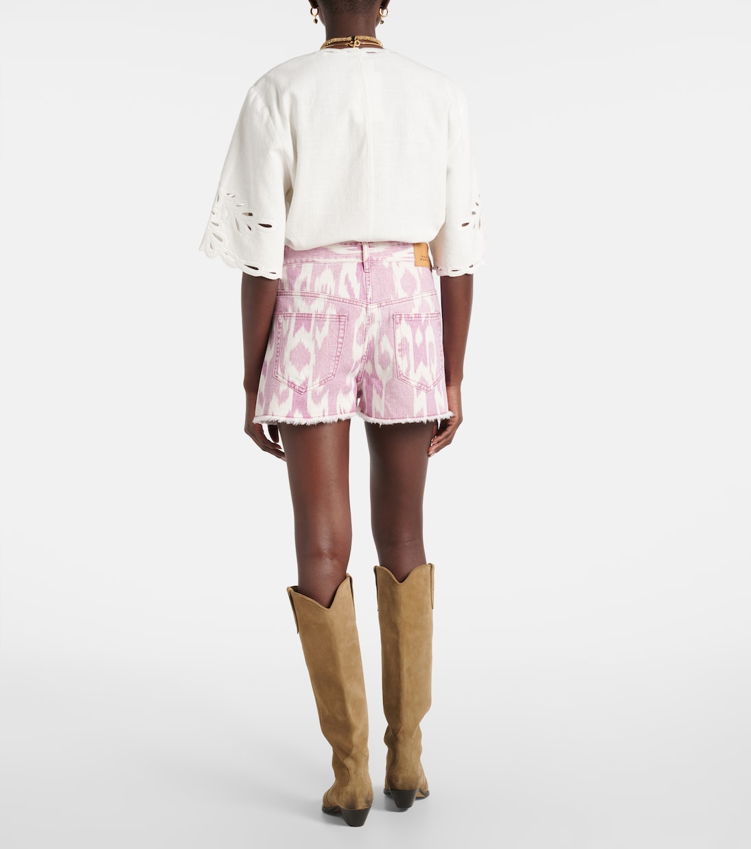 Shorts Lesia de denim bordados | Marant Etoile
