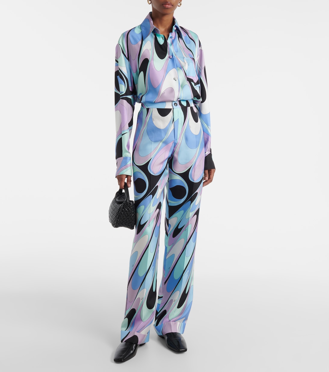 Pantaloni a gamba larga in twill di seta | Pucci