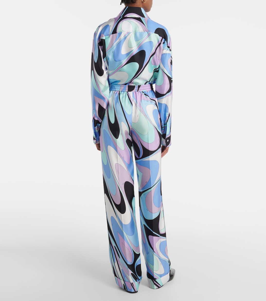 Pantaloni a gamba larga in twill di seta | Pucci