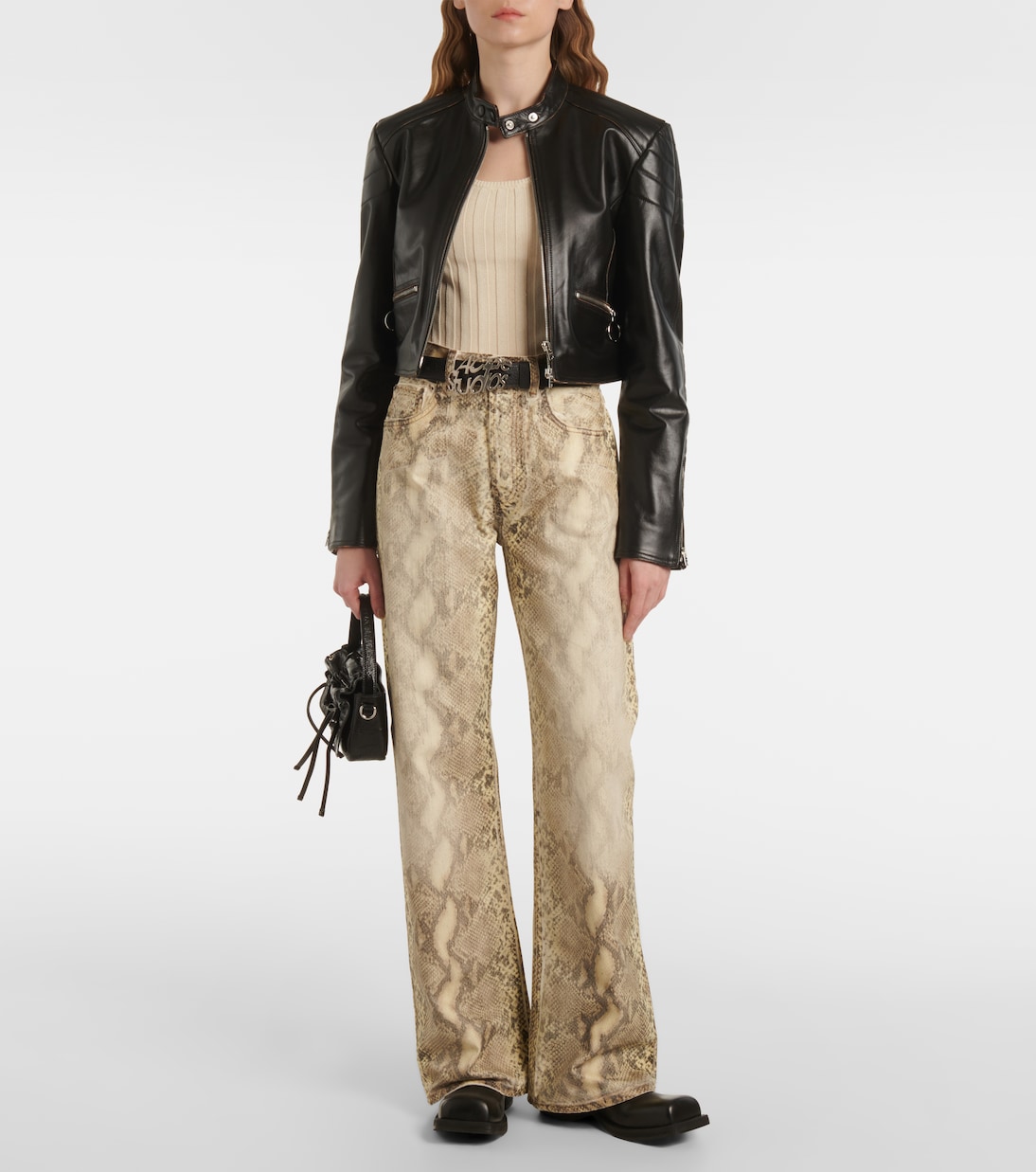 Jeans a gamba larga e vita media | Acne Studios