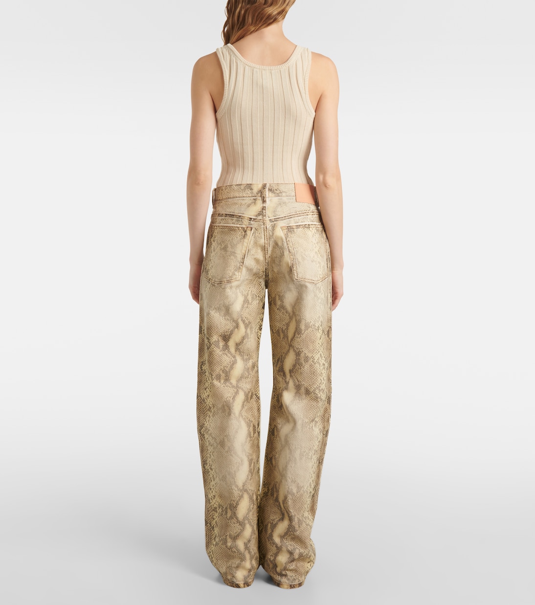 Jeans a gamba larga e vita media | Acne Studios