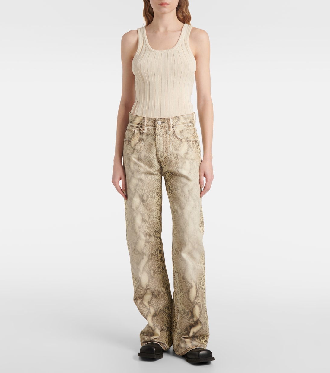 Jeans a gamba larga e vita media | Acne Studios