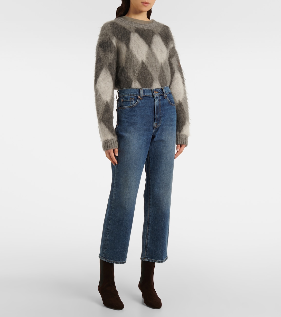 Jeans regular Logan Stovepipe a vita alta | 7 For All Mankind
