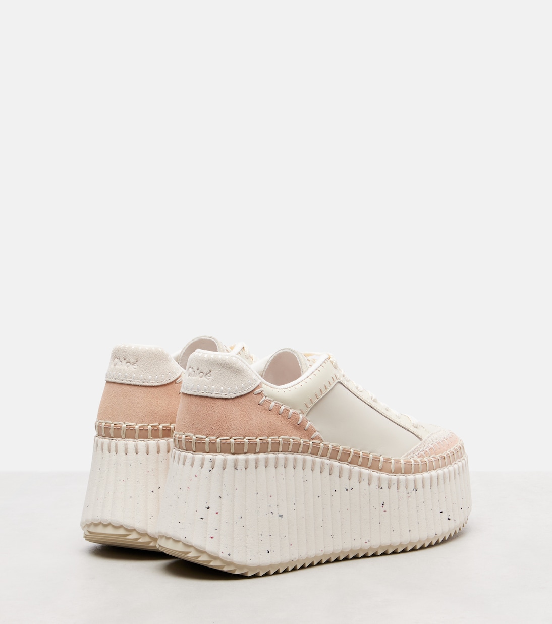 Nama leather wedge sneakers | Chloé