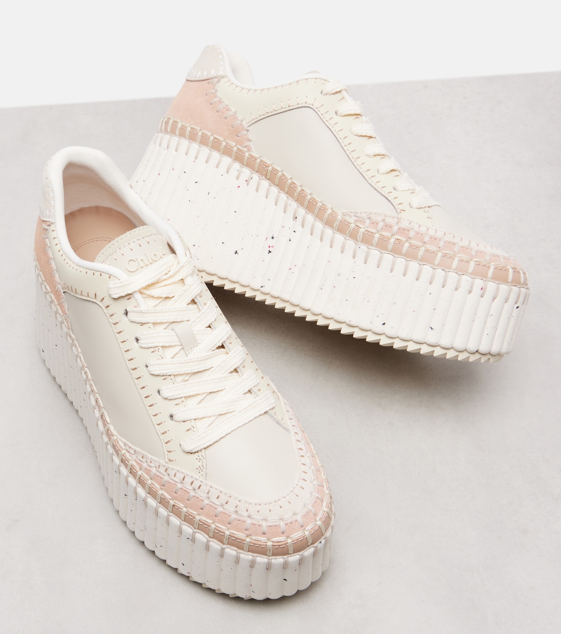 Nama leather wedge sneakers | Chloé