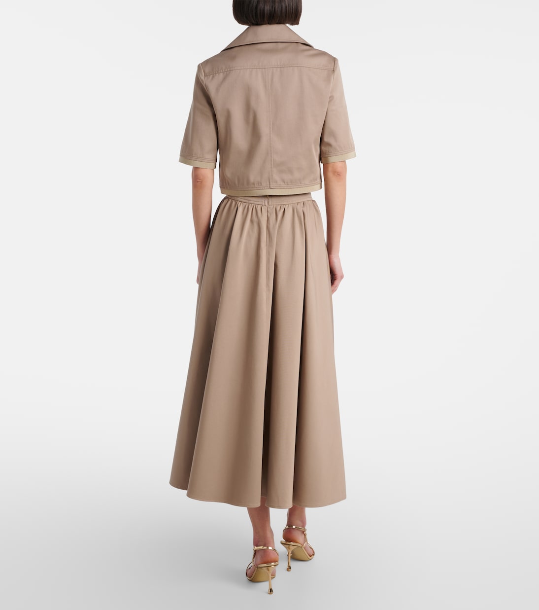 Jupe midi en coton | Patou