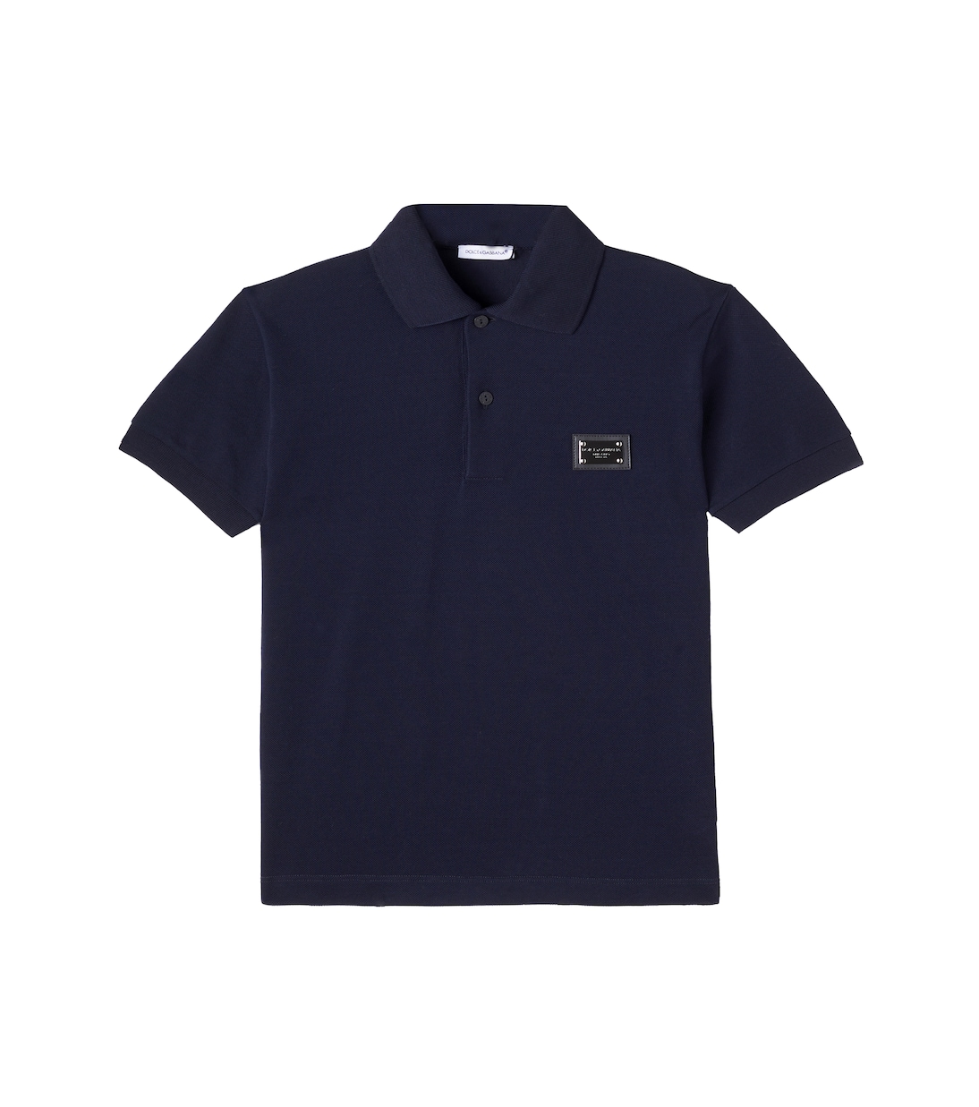 Polo de piqué de algodón con logo | Dolce&Gabbana Kids