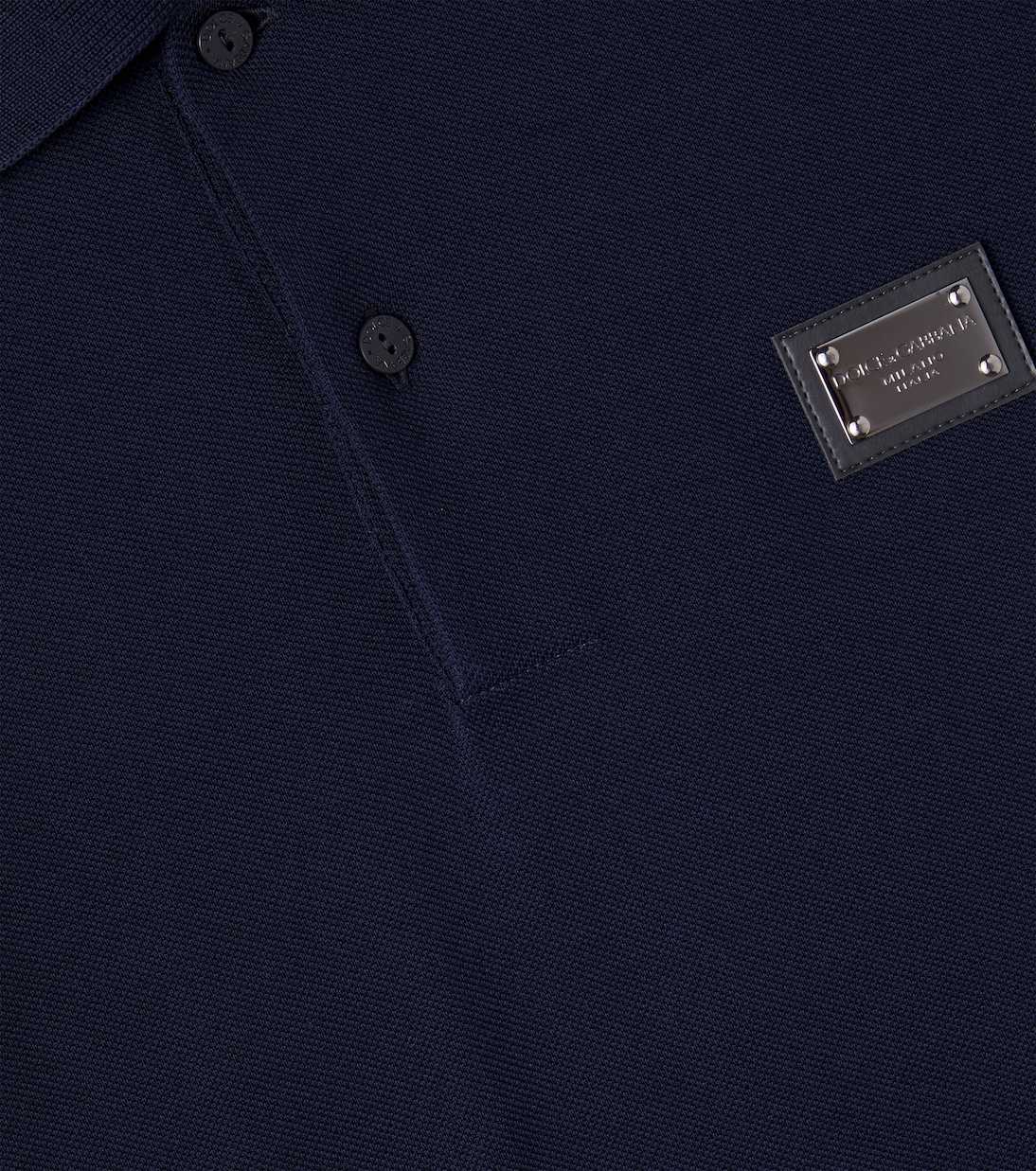 Polo de piqué de algodón con logo | Dolce&Gabbana Kids